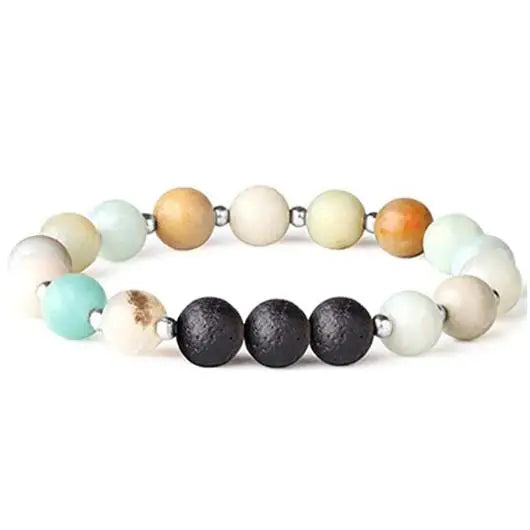 Natural Stone Bracelet Bangle Pulsera Hombre Metal Heart Clover Cross Kids Kids Gps Non Removable Personal Tracking Bracelet