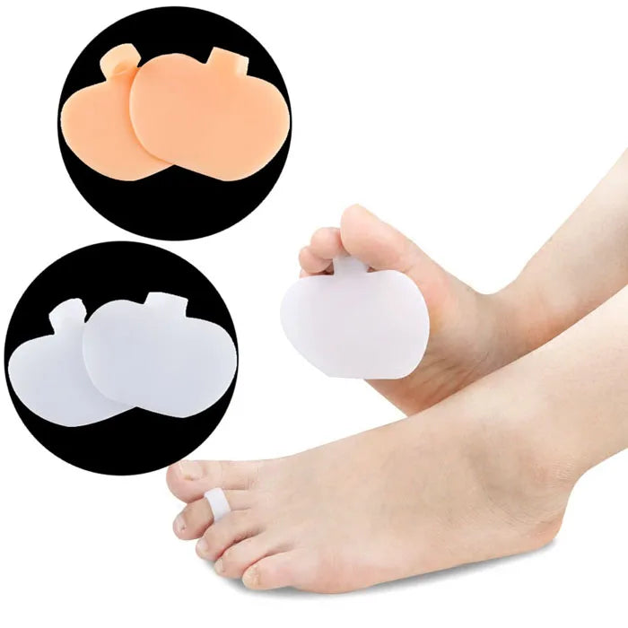 Soft Silicone Metatarsal Insole Pads Gel Cushion Inserts Pain Relief Ball of Foot Pad Forefoot Support Guard with Toe Ring