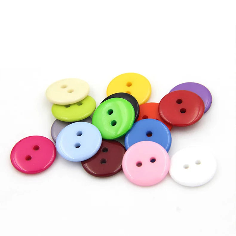 Custom Logo Polyester Button Round Red Dye Resin DIY Sewing Bread Children's Garment Decoration Pearl Fancy Pearl Decoration