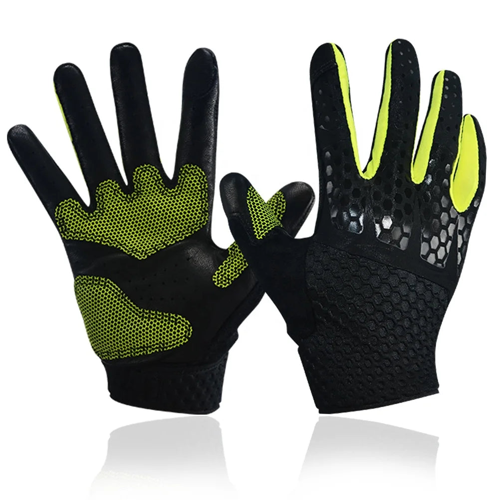 Customized Logo Full Finger Sports Gym Fitness Gloves Anti-Slip Breathable Workout Guantes with Spandex Material for Cycling