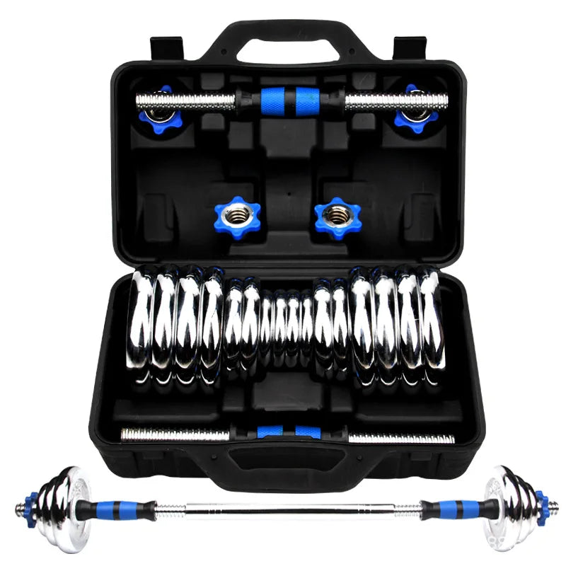 Hot Sale 50kg Steel Adjustable Dumbbell & Barbell Set for Gym Fitness Weight Lifting & Sports