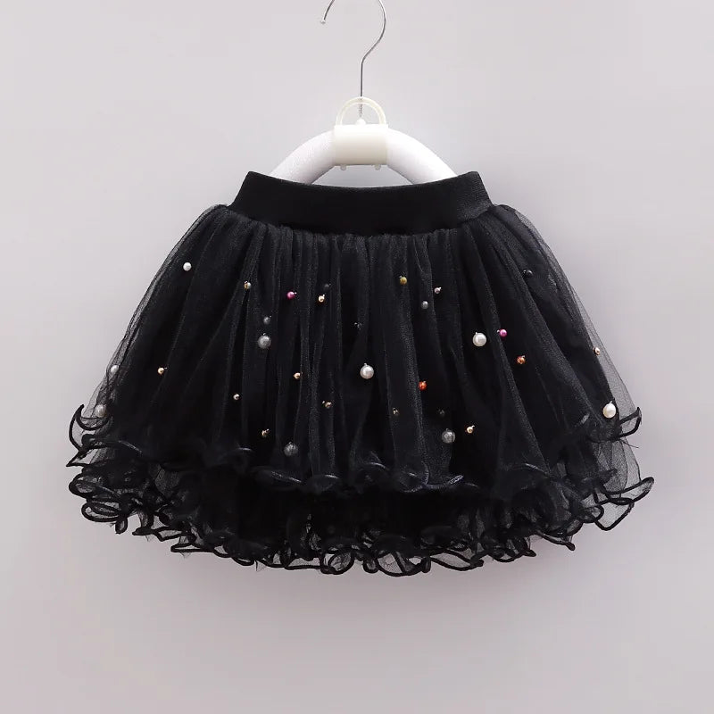 Children's Skirt Girls' Mesh Nailed Beads Tutu