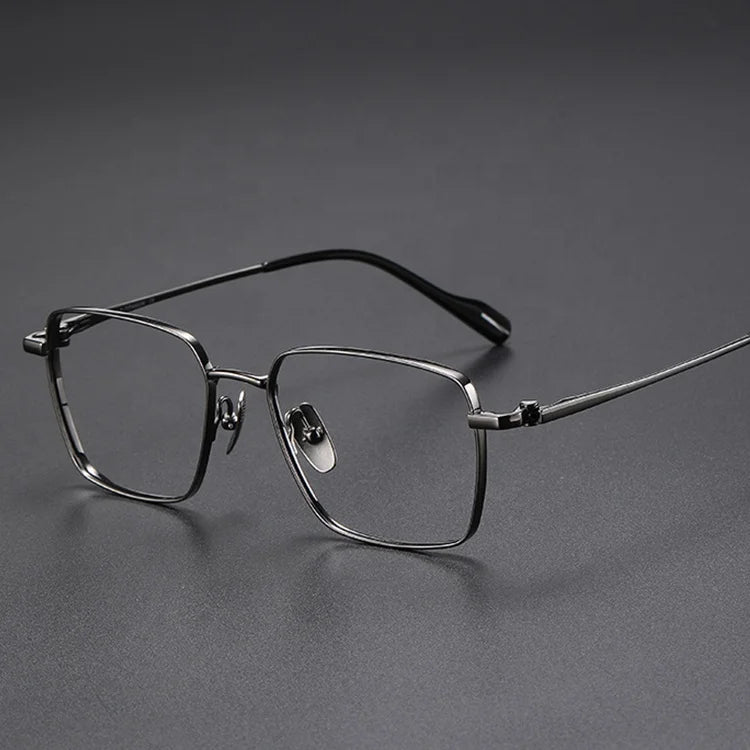 New Style Square Men Eyeglasses Large Titanium Eye Glasses Big Frames Optical Eyewear Frames for Woman Spectacles