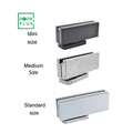 Doorplus Modern Two-Way Glass Door Closer Hydraulic Patch Hole Spring Floor Concealed No Digging Required Hold Open Feature
