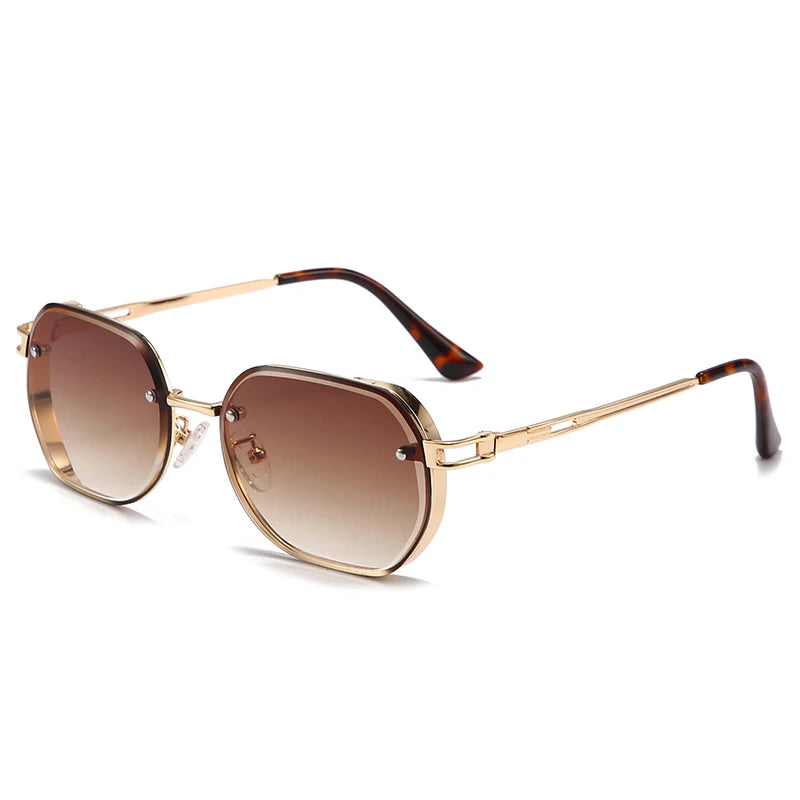 LBAshades Fashion Lentes De Iron  Man Vintage Retro Square Metal Frame Sunglasses  2023 Luxury Sunglasses Men Women