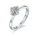 China Supplier Customized Jewelry Design 5 Carat Gold Moissanite Ring for Women Wedding or Jewelry Gift
