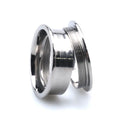 Poya 8mm New Style Diy Jewelry Making Screw Titanium Ring Blank Inlay