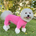 Wholesale Plain Solid Color Fleece Warm Pet Overall Winter Autumn Pajamas Small Medium Dog