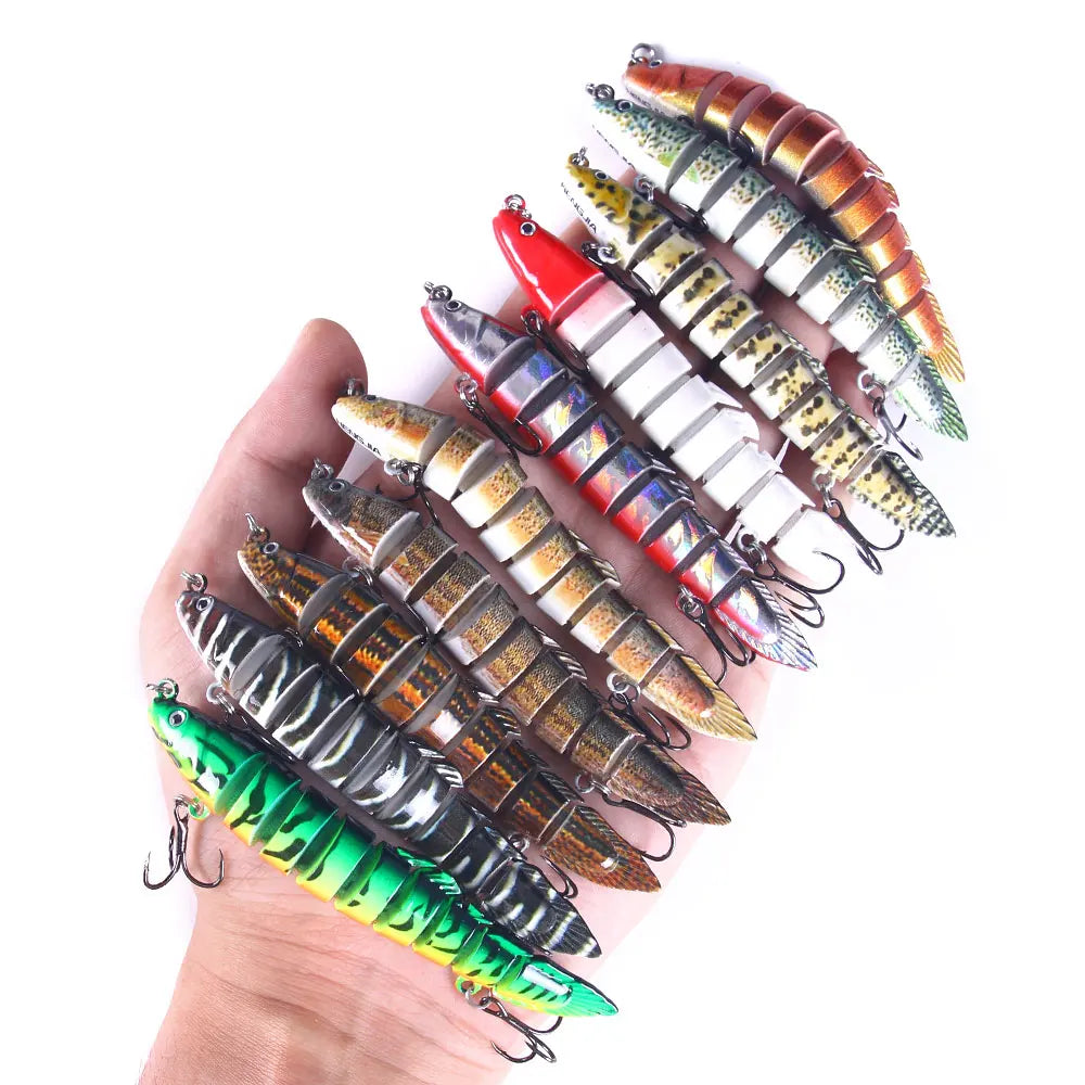 Wholesale Price Mix Realistic Fish Lure 10CM 10G 9 Segmented Trout