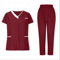 Women Scrubs Sets Jogger Nurse Scrub Uniform Outdoor Work Set Scrubsset Stretchy Short Sleeved Suit