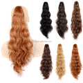 AliLeader 22 Inches Long Body Wave Roll Curly Heat Resistant Fiber Wavy Hair Piece Synthetic Hair Ponytail for Daily Party Wear