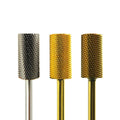 Heat-cooling Large Barrel F Carbide Nail Drill Bits Original Golden Titanium Nail Smoothing Bit 3/32"