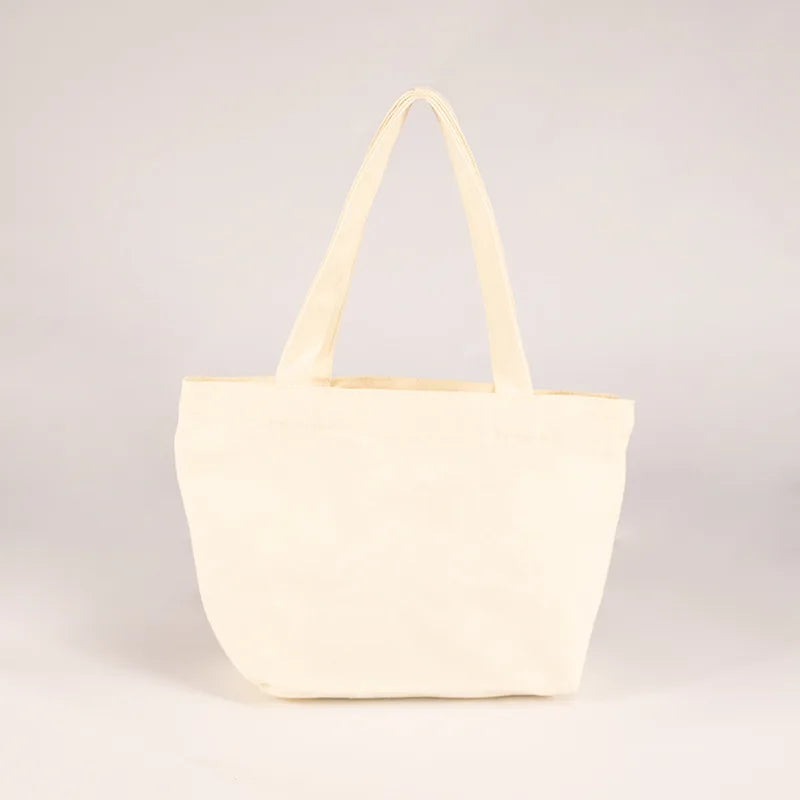 Small for Pink 30*20*10CM Natural Cotton Tote Bag Lightweight Bulk Canvas Bag for Everyday Use