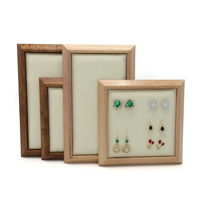 FADELI Luxury Minimalist Jewelry Wooden Display Jewelry Showcase Display Sets Earring Packaging