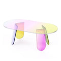 Fashion Nordic Clear Iridescence Modern Living Room Sofa Side Rainbow Fancy Luxury Colorful Acrylic Coffee Table