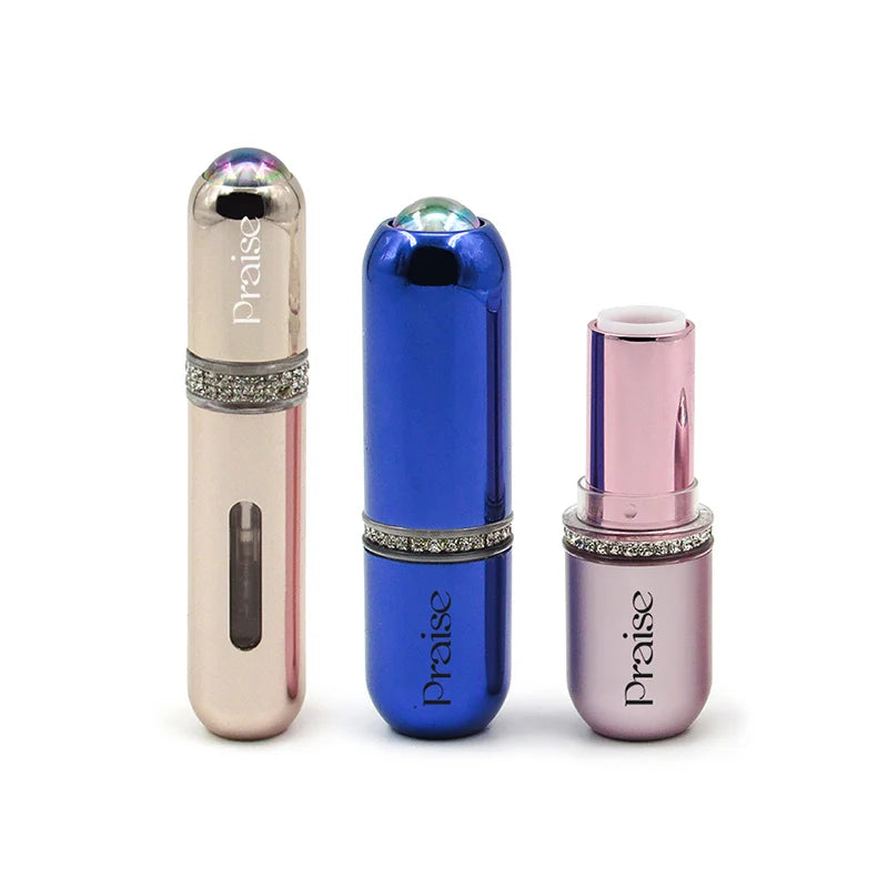 Stock pink Fashion Makeup Lipstick Tube Custom logo Round Empty Plastic Lip Gloss Tube Wholesale