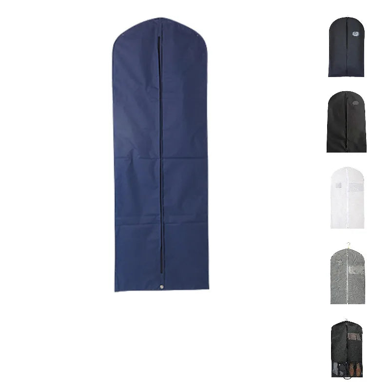 Wholesale Customized Logo Non Woven Foldable Portable Water/Dust/Mildew Proof Double Handles Reusable Suit Cover Garment Bags