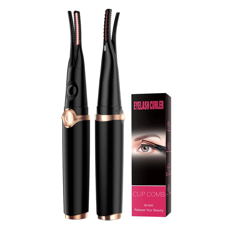Portable 2-in-1 USB Rechargeable Electric Eyelash Curler with Heated Clip Clip-Type Lash Lift