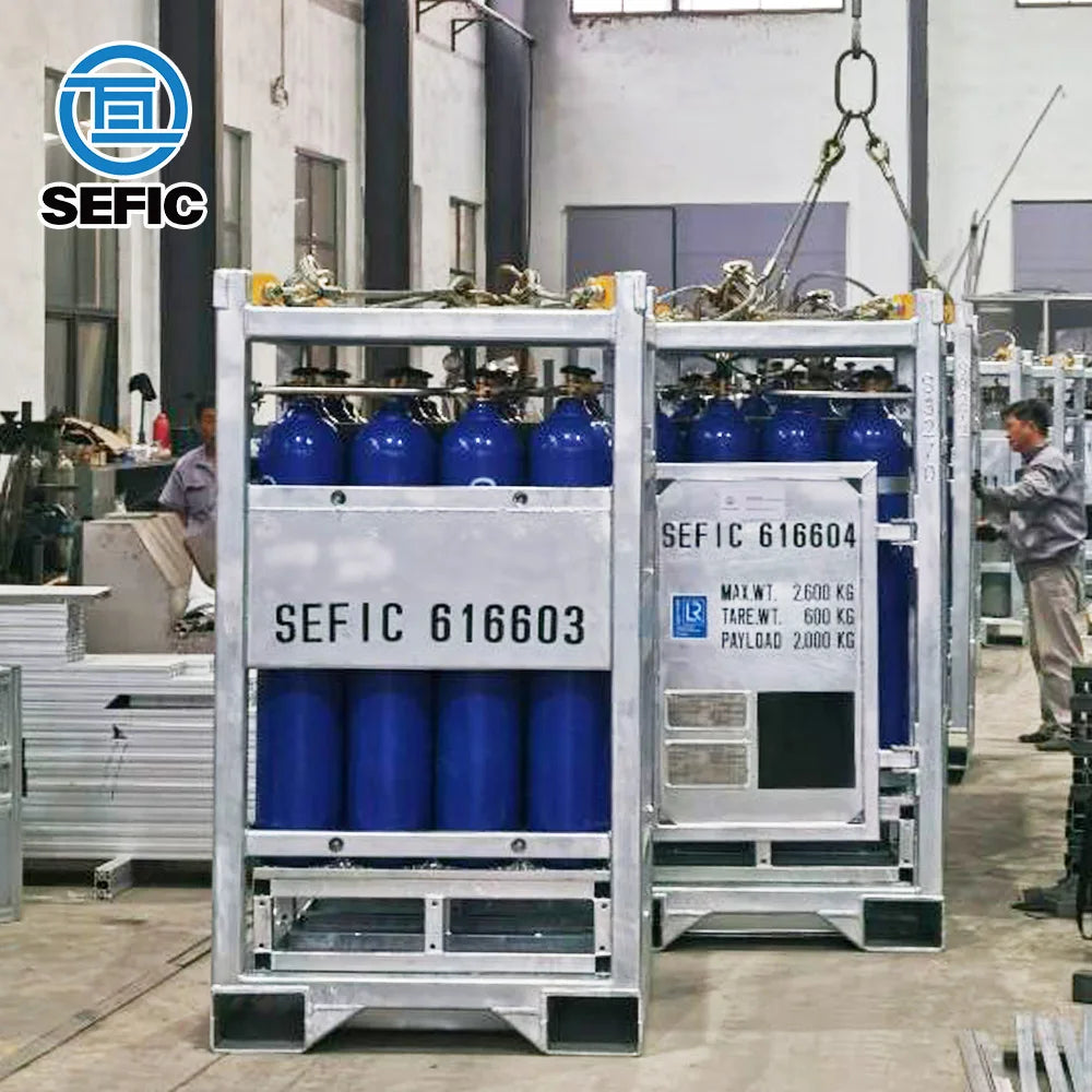 4*4 Promotional 232mm 50L 200Bar Oxygen Cylinder Rack Offshore Platform DNV Argon Cylinder Rack