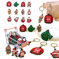 Personalized Cute Ugly Sweater Candy Cane Design Christmas Keychain for Kids and Adults PVC Cartoon Holiday Gift Keychains