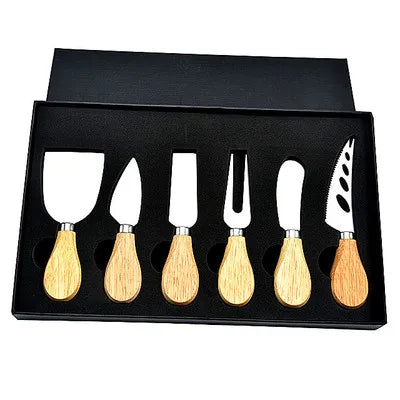 Hot Selling 6-Piece Timber Cutter Cheese Knife Set Premium Kitchen Gadgets Accessories for Cheese Lovers