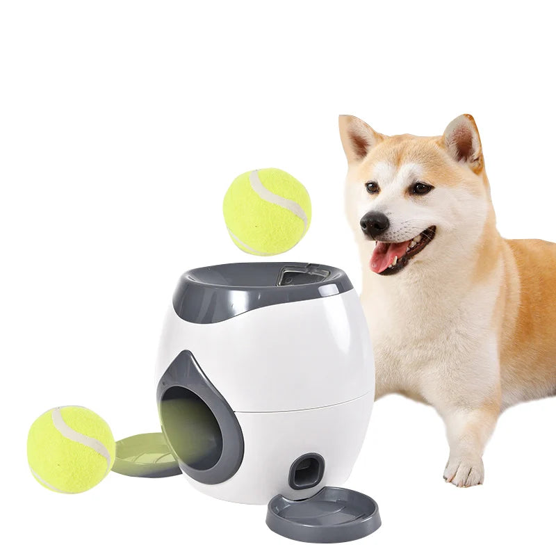 Design Automatic Dog Training Toys Throwing Ball Machine Pet Food Emission Device Feeder Interactive Fetch Tennis Ball Launcher