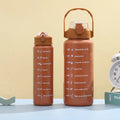 red color 2 litres drink ware water bottle  bpa free plastic 64 oz half gallon and small bottle set 32 oz