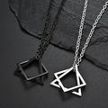 Creative Geometric Square Combination Men's Necklace Cold Wind Ins Hip Hop Net Red Tide Men and Women Couple Pendant Wholesale