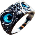 New Hot Sale Gothic Fashion 925 Sterling Silver Ring Finger Ring Owl Jewelry Geometric Ring Jewelry for Ladies Men
