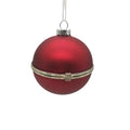 Factory Hot Selling Glass Christmas Ball Ornament Open Filled 8cm Red Hanging Bauble Pendant for Wedding Festival Decoration