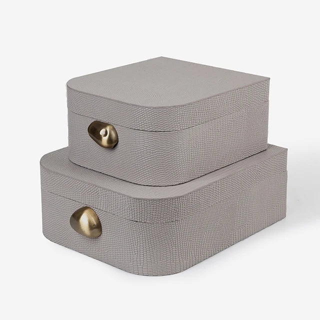 Customize Modern Luxury Storage Container Portable Woven Storage Box   Ring Box Jewelry Box