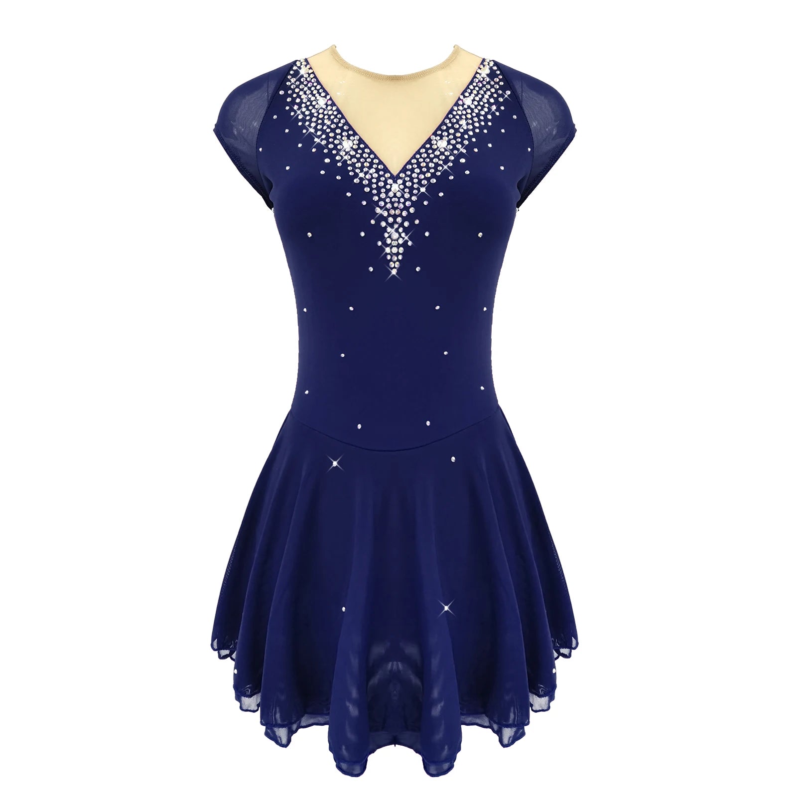For LIUHUO Girls Women Competition Figure Skating Dress Rhinestones Rhythmic Gymnastics Dance Leotard Ballroom Skating Dress