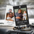NEWNORTH Custom Car Pendant Dropshipping Personalized Customized Photo Text Arylic Car Hanging Ornament Couple Gift for Family