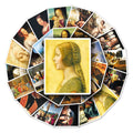 50PCS Italian Renaissance Artist Leonardo Da Vinci Trendy Classic Oil Painting Sticker