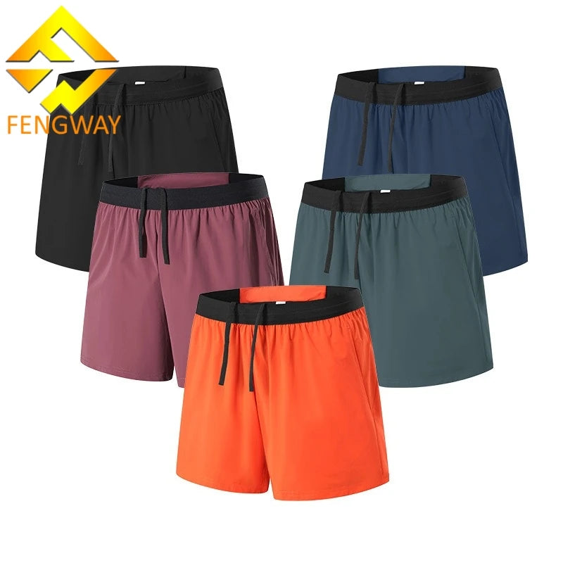 Custom Logo Recycled Jogging Shorts Double Layer Mesh Liner Mid Waist Trail Sportswear Casual Style Race Running Shorts