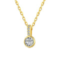 OAHLAN Engagement Wedding Fashion Jewelry Brilliant Cut Cubic Zircon Pendant Rhodium 18K Gold Plated 925 Sterling Silver Women's