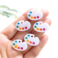 White Paint Palette Resin Flat Back Cabochon DIY Ornament