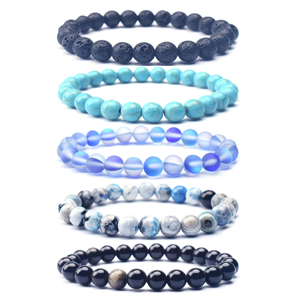 Natural Stretch Quartz Bracelet Beads Healing Energy Gemstone Bracelet for Women Man Jewellery