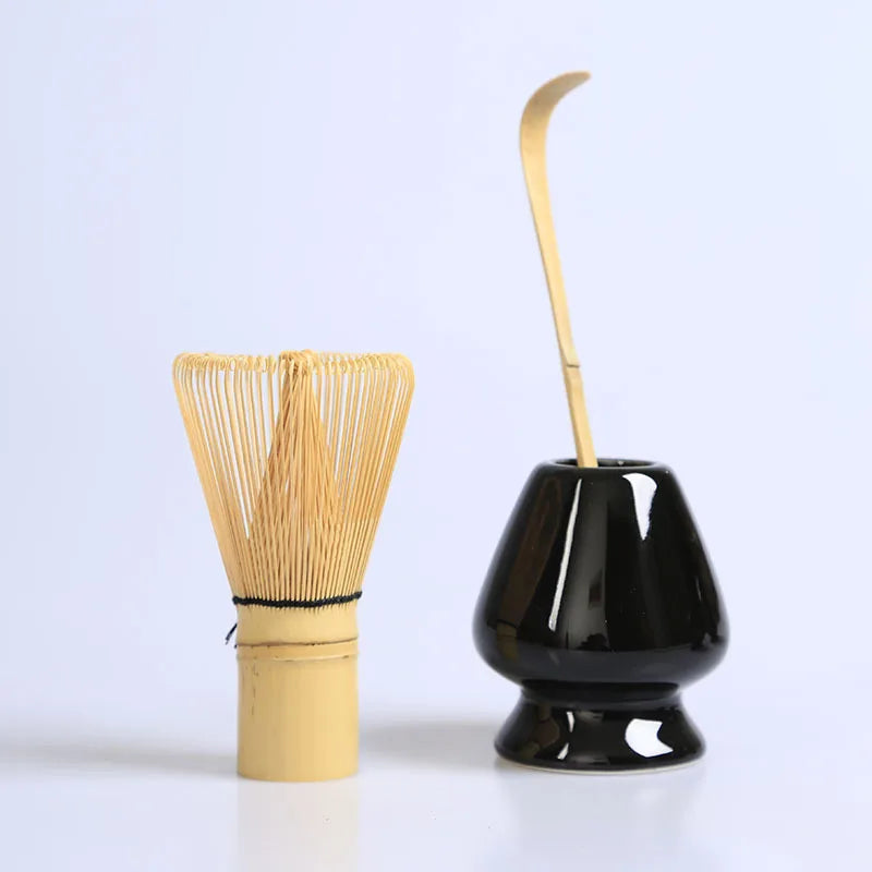 Traditional Matcha Whisk Set 100 Prong Bamboo Whisk for Ceremonial Tea Authentic Japanese Bamboo Whisk Holder for Matcha Tea