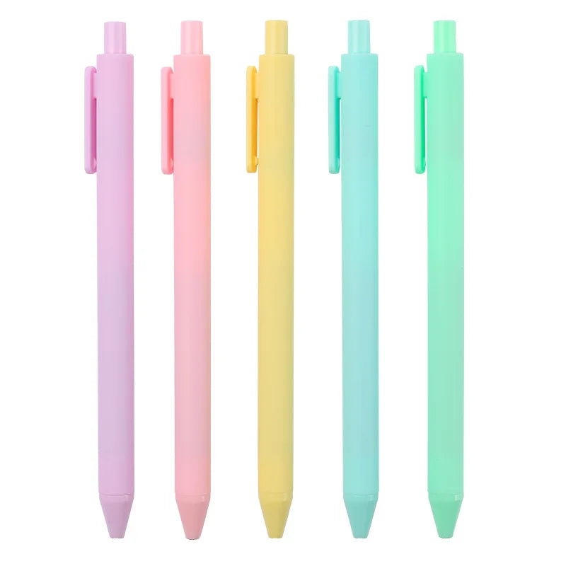 Retract Macaron Creative School Smooth Writing Gifts Pen Ins Light Color Candy Sweet Loverly Blank Plastic Soft Click Gel Pen MegaBDM