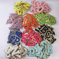 In Stock Multi Color 8cm DIY Iron on PVC Embroidered Chenille Letters Patches Glitter Alphabet for Clothing and Hat