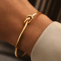 Punk Jewelry 18K Gold Plated Twist Rope Cuff Couple Bracelet No Fade Stainless Steel Twisted Bangle Bracelet for Women
