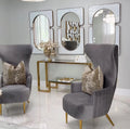 80x60CM Factory Price Large Modern Gold Metal Frame Wall Art Living Room Home Decor Hanging Mirror for Sale Dropshipping DDP