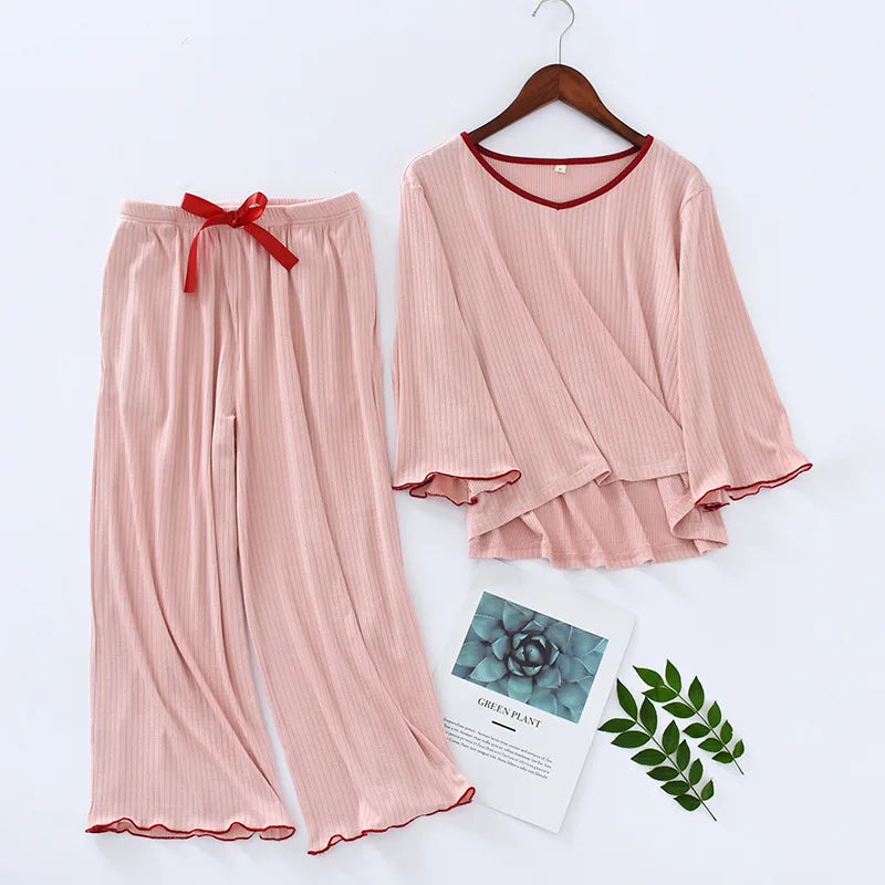Women Pajamas Cozy Warm Modal Lounge Wear Set Pyjamas Women Sleepwear Plus Size Pijamas
