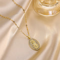Vintage Jewelry Stainless Steel Necklace for Women Jesus Christianity Necklace