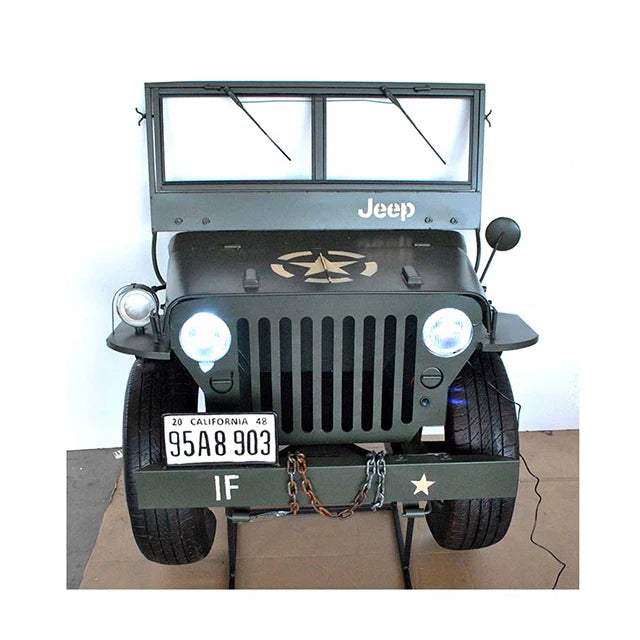Custom Vintage Creative jeep Head Welted Metal Crafts American-style Retro Car bar Restaurant Wall Hanging Decor