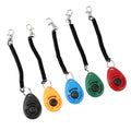 Durable Pet Dog Training Button Clicker Plastic Alloy New Dog Click Trainer Aid Adjustable Wrist Strap Sound Keychain Clicker