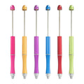 2024 Hot Selling High Quality DIY Blank Bead Ballpoint Pen Multi-color 15cm Decorative Metal Business Novelty Logo Sports Pen