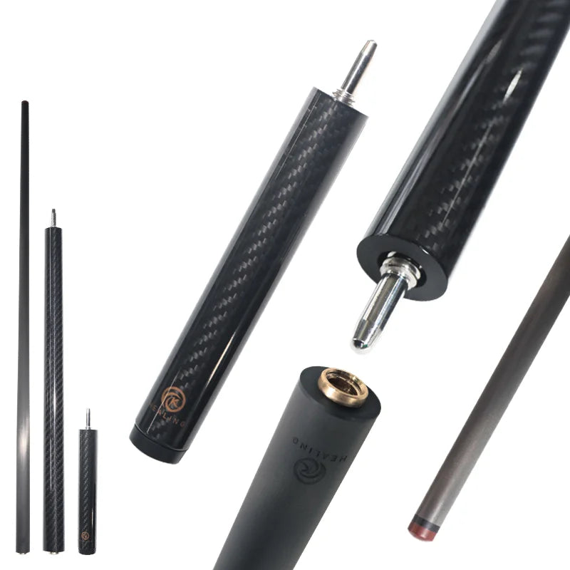 OKHEALING Uniloc 13.8mm Carbon Fiber Pool Cue Best Quality Jump/Break Cue with Factory Direct Butt Sleeve for Snooker & Billiard