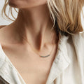 EManco Dainty Shell Pearl Crystal Beads Pendant Necklace Stainless Steel Collar Jewelry for Women Lady